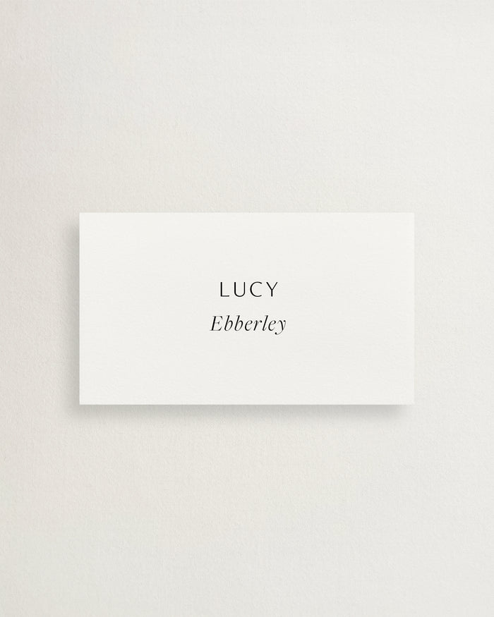 Lucy Place and Escort Cards
