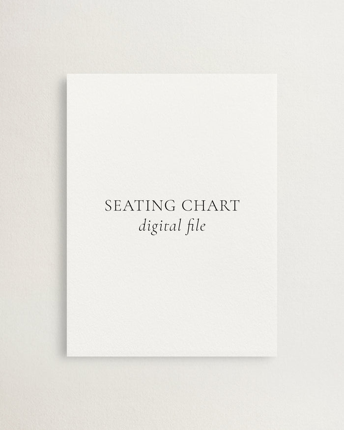 Seating Chart (Digital File)